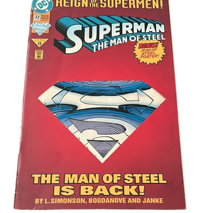 DC comic book from 6/ 1993 Superman The Man of Steel - in good condition.